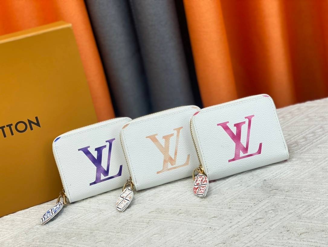 LOUIS VUITTON ルイヴィトン モノグラム ダミエ ジッピーウォレット ミニ財布 レディース ブラック ホワイト ピンク - 画像 8
