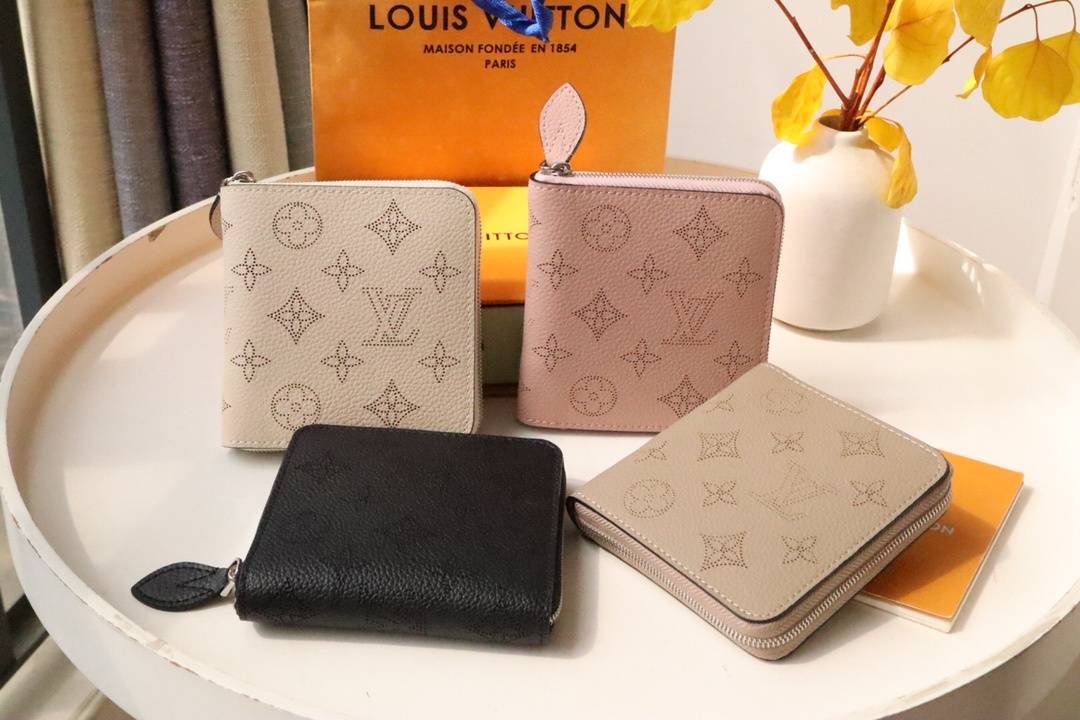 LOUIS VUITTON ルイヴィトン モノグラム ダミエ ジッピーウォレット 二つ折り財布 レディース ブラック ホワイト ピンク - 画像 3