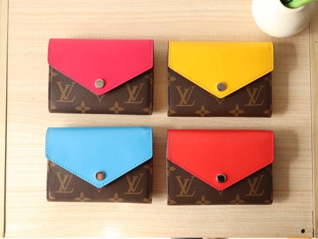 LOUIS VUITTON ルイヴィトン モノグラム ダミエ 二つ折り財布 長財布 コンパクトウォレット レディース ブラック ホワイト レッド ピンク ブルー - 画像 6