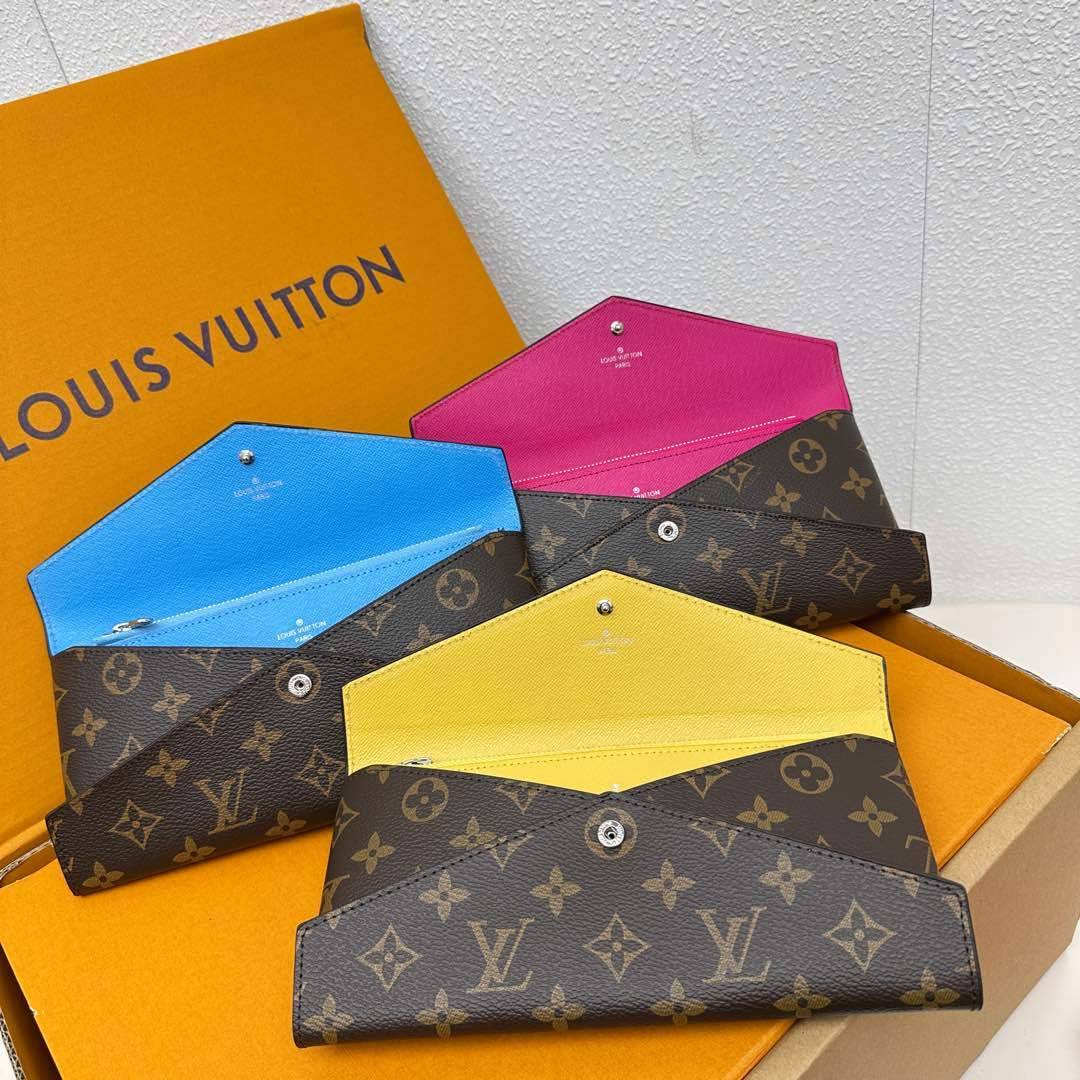 LOUIS VUITTON ルイヴィトン モノグラム ダミエ 長財布 二つ折り財布 レディース ブラック ピンク ブルー イエロー - 画像 2