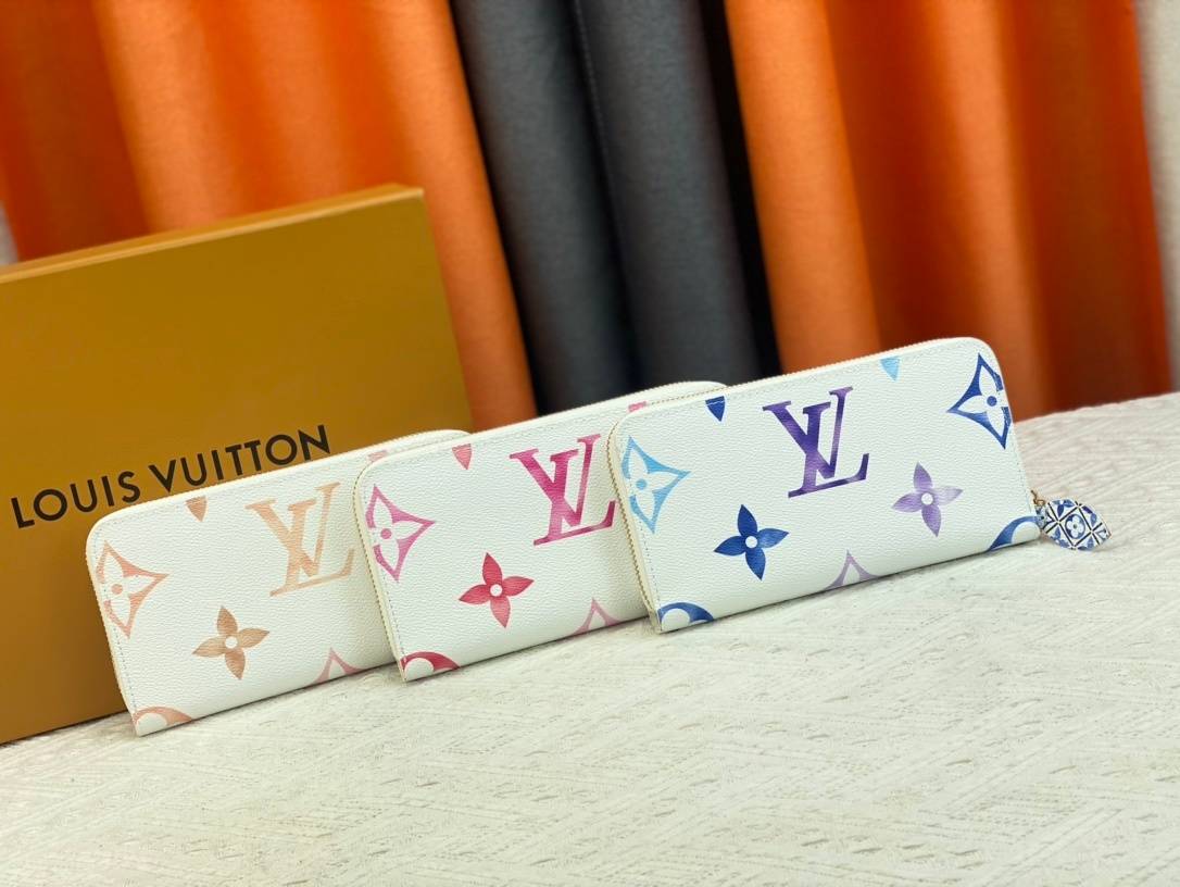 LOUIS VUITTON ルイヴィトン モノグラム ダミエ 長財布 二つ折り財布 レディース ブラック ホワイト ピンク グリーン ブルー - 画像 3