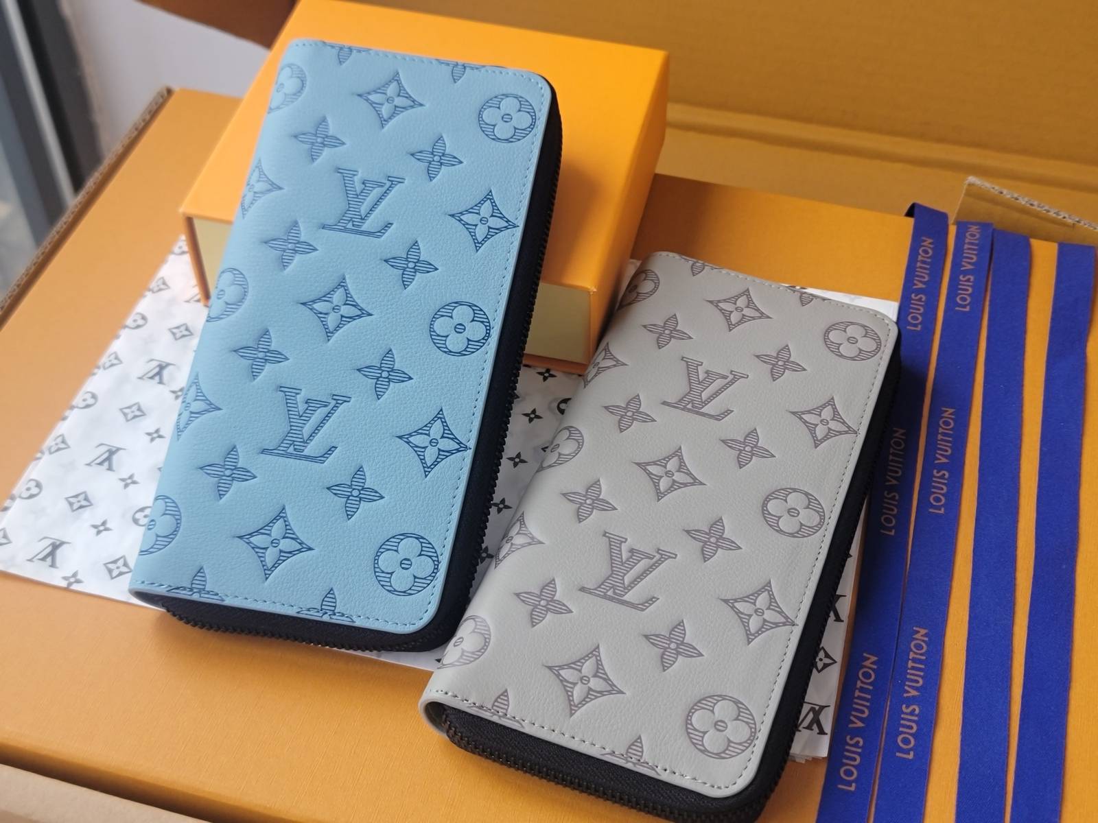 LOUIS VUITTON ルイヴィトン モノグラム ダミエ 長財布 二つ折り財布 レディース ブラック ホワイト ブルー ピンク - 画像 2