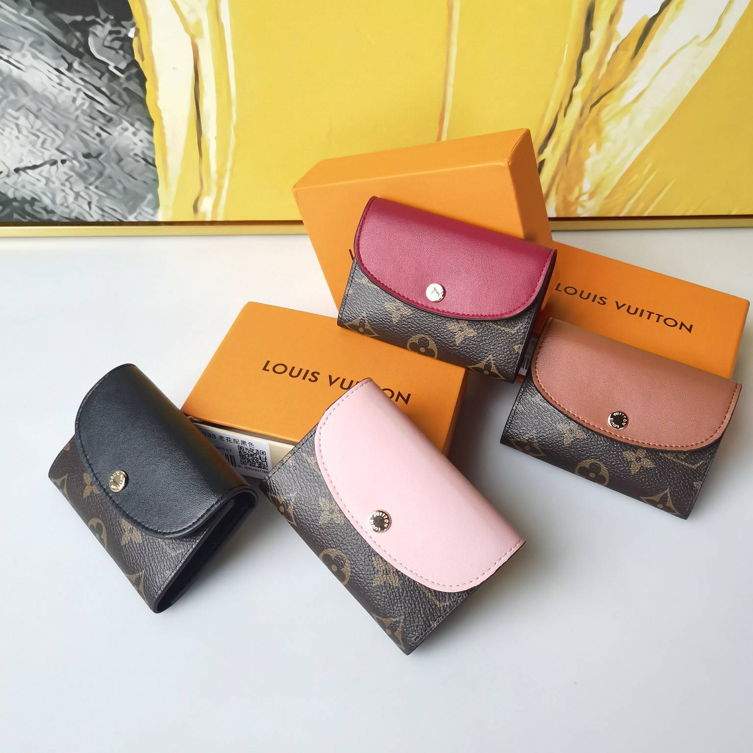LOUIS VUITTON ルイヴィトン モノグラム ダミエ 長財布 二つ折り財布 レディース ブラック ホワイト ブルー ピンク - 画像 4