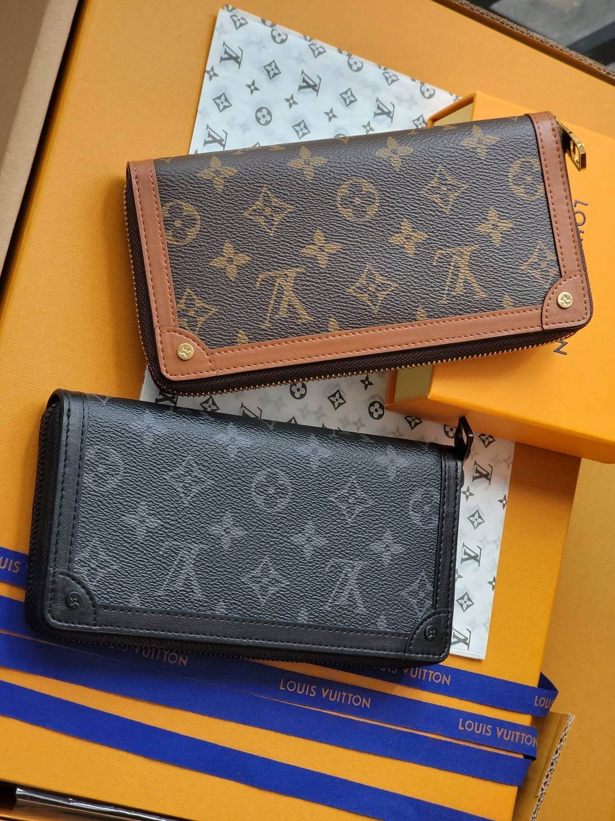 LOUIS VUITTON ルイヴィトン モノグラム ダミエ 長財布 二つ折り財布 レディース ブラック ホワイト ブルー ピンク - 画像 7