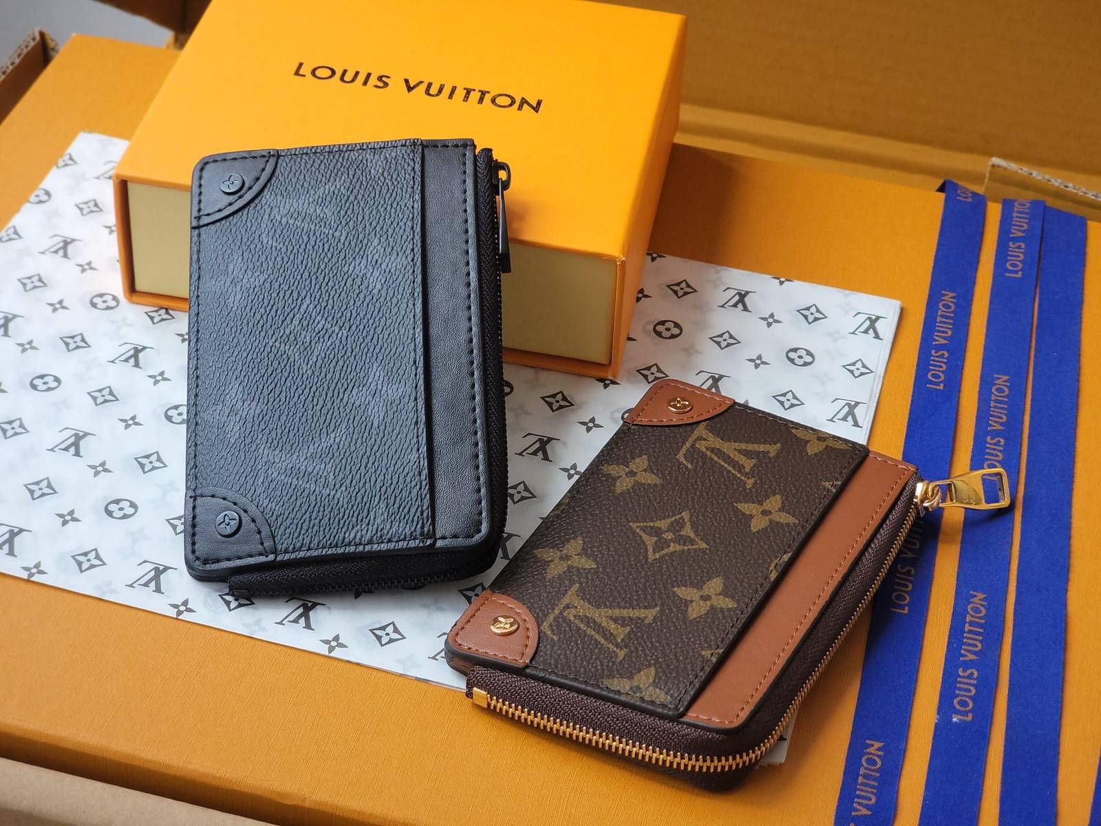 LOUIS VUITTON ルイヴィトン モノグラム ダミエ 長財布 二つ折り財布 レディース ブラック ホワイト ブルー ピンク - 画像 8