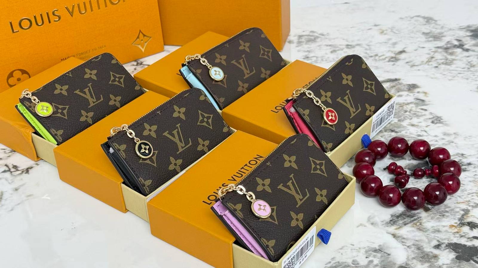 LOUIS VUITTON ルイヴィトン モノグラム ダミエ 二つ折り財布 レディース ジッピー ラウンドファスナー ブラック ホワイト ブルー - 画像 7