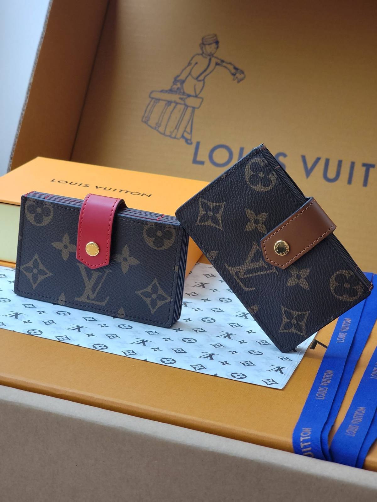 ルイヴィトン モノグラム ポルトフォイユ ヴィクトリーヌ 二つ折り財布 レディース ブラック ゴールド金具 - 画像 2