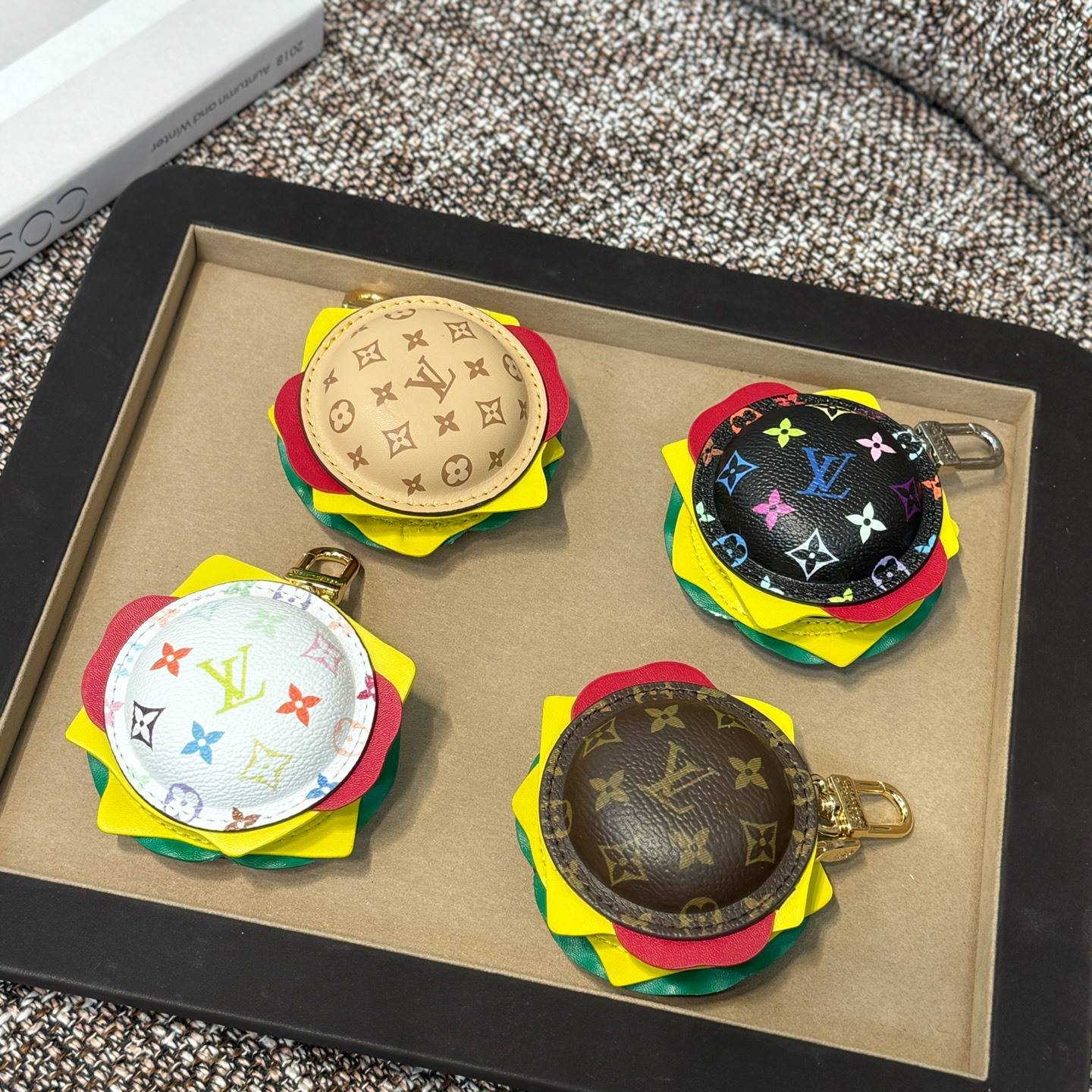 ルイヴィトン モノグラム ダミエ ジッピー ウォレット コインケース ロザリ レディース ブラック ピンク ブルー ホワイト - 画像 4