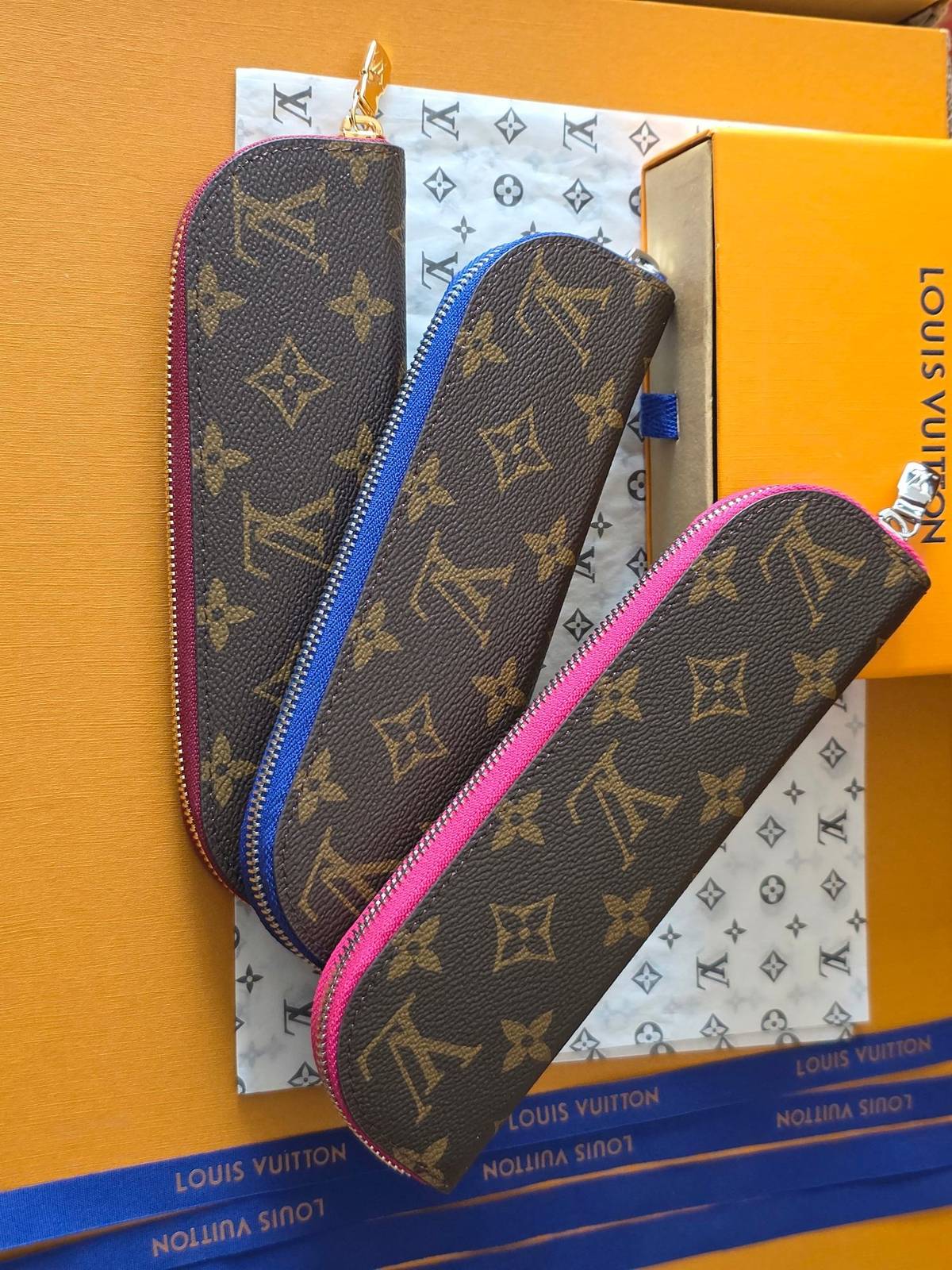 LOUIS VUITTON ルイヴィトン モノグラム ダミエ ジッピーウォレット 二つ折り財布 レディース ブラウン ブラック ピンク - 画像 2