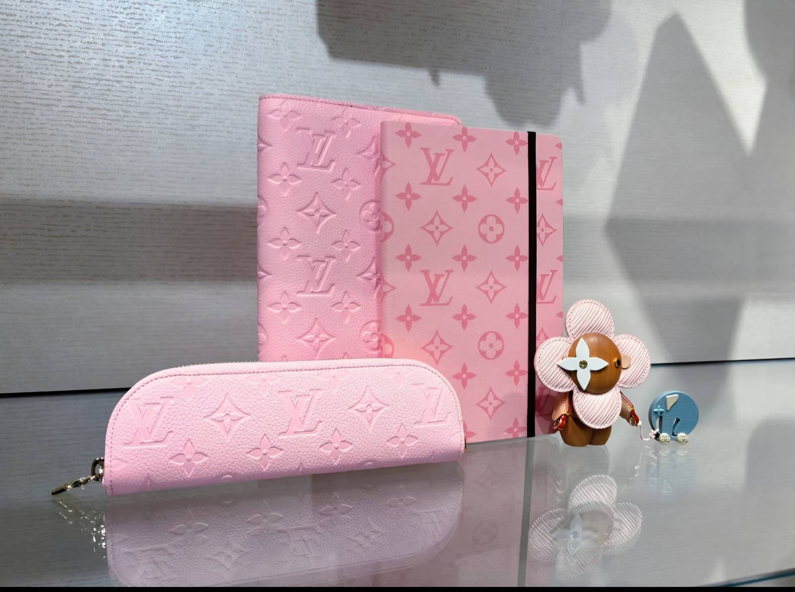 LOUIS VUITTON ルイヴィトン モノグラム ダミエ ジッピーウォレット 二つ折り財布 レディース ブラウン ブラック ピンク - 画像 7
