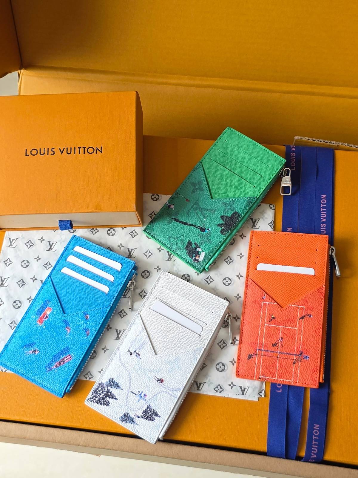 ルイヴィトン モノグラム ダミエ 長財布 二つ折り財布 レディース ブラック ピンク ブルー レッド ホワイト グリーン - 画像 8