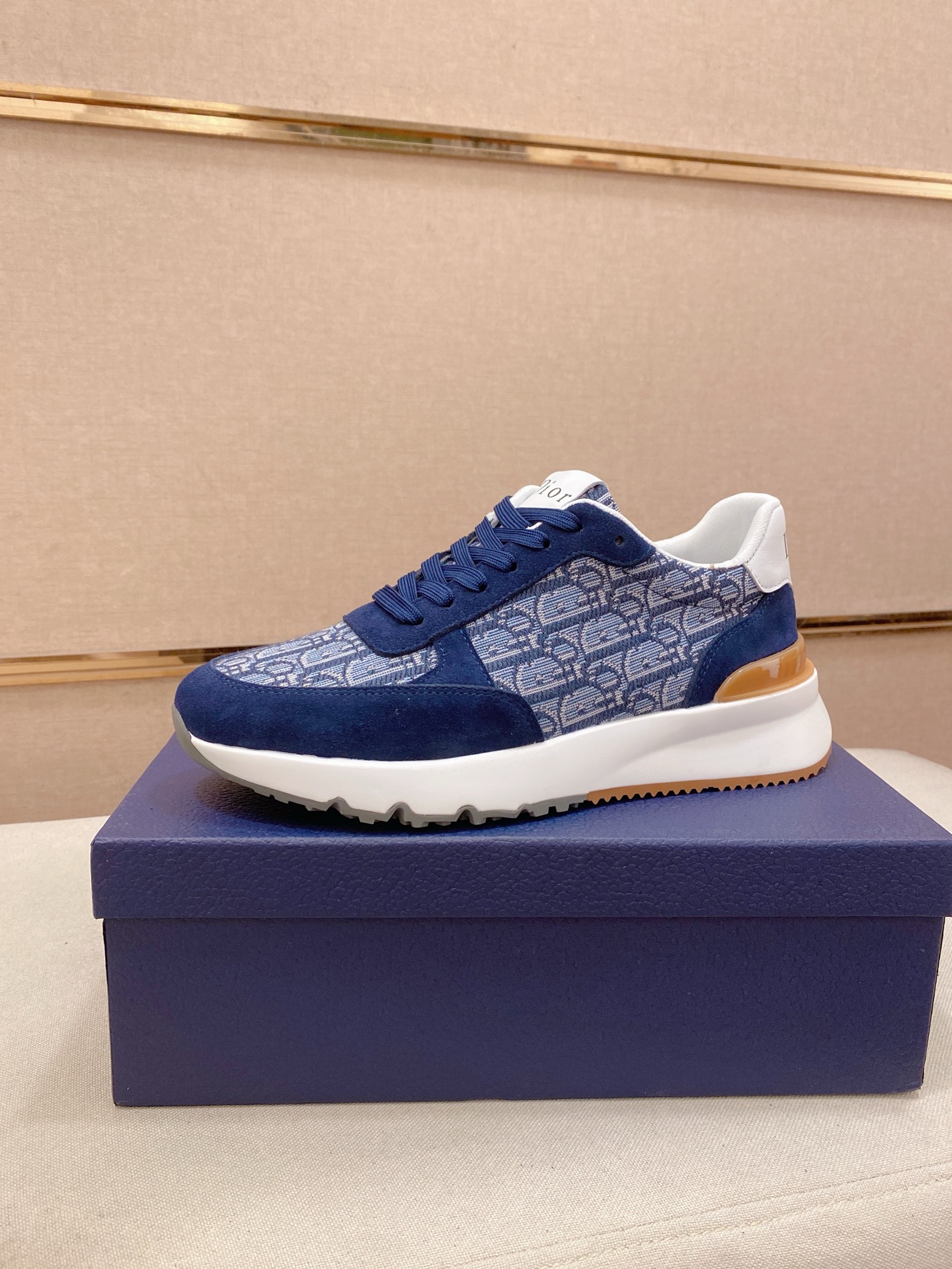 Dior メンズ スニーカー ブルー オールドスクールスタイル 4色入 💼