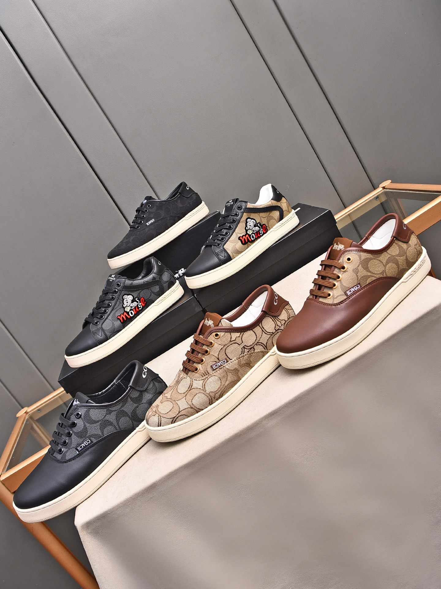 COACH メンズ スニーカー 2色 本革 ブラウン ブラック 送料無料 🎁 - 画像 9