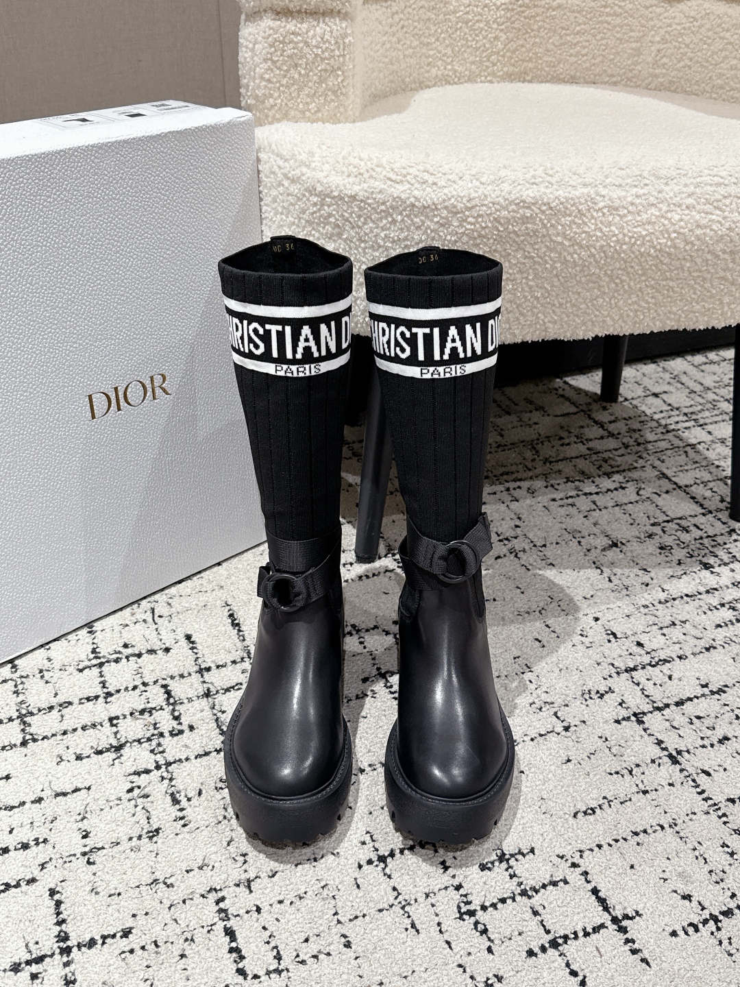 Dior レディース ブーツ ブラック ニットソール シューズ 1色 | あの日  🖤