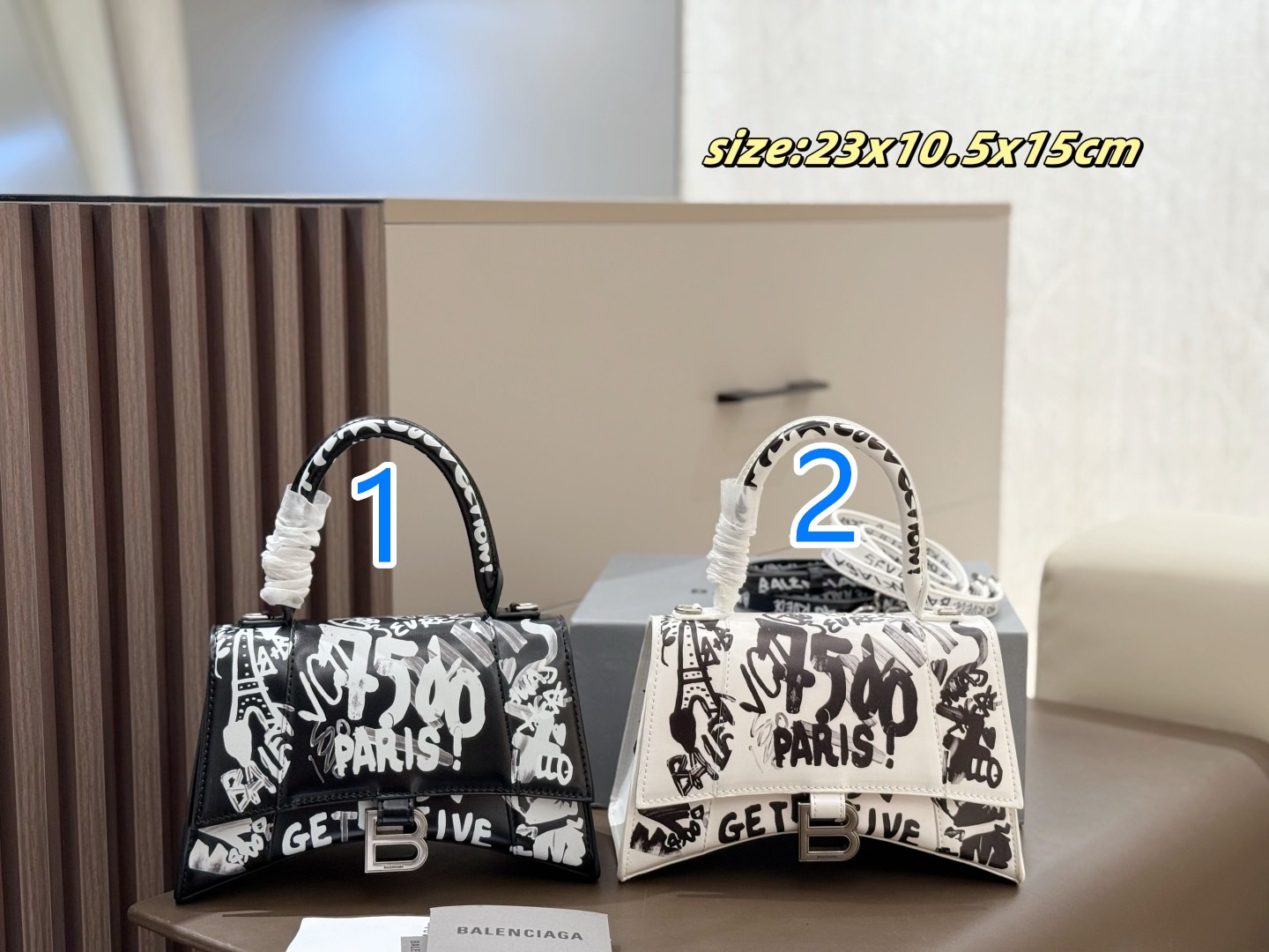 バレンシアガ ハンドバッグ 2色入 グラフィティ柄 23x10.5x15cm 💼
