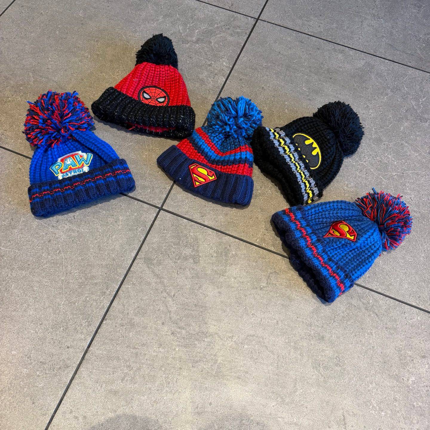 キッズ ニット帽 秋冬 綿 ふわふわポンポン付き マイティマーチャン ドラゴンボール スーパーマン パウパトロール 刺繍 メンズ レディース
