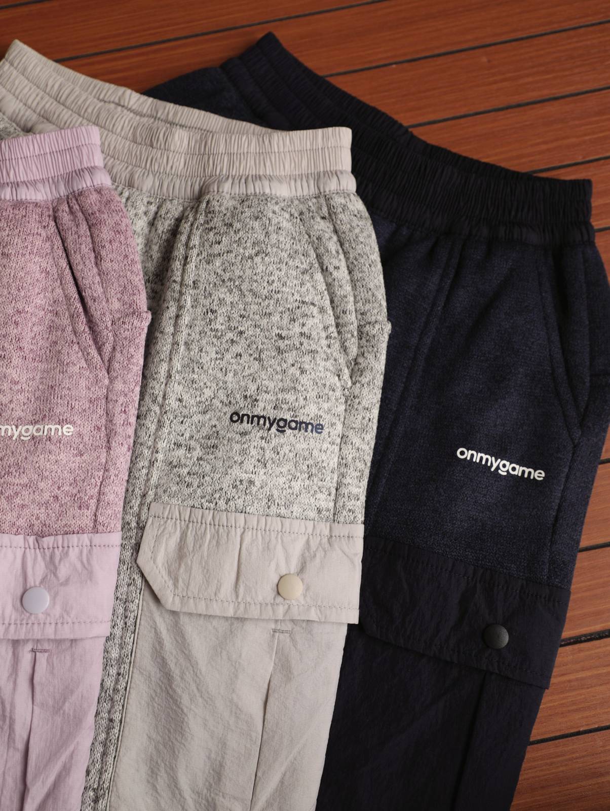 キッズ パンツ 冬 ニット 工装裤 ポケット付き 通園 通学 青 1245345777 - 画像 5