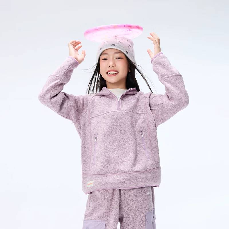 キッズ ガールズ セットアップ 秋冬 ニット ブラウス ロンパース フリース 通園 通学 お出かけ デイリー - 画像 5