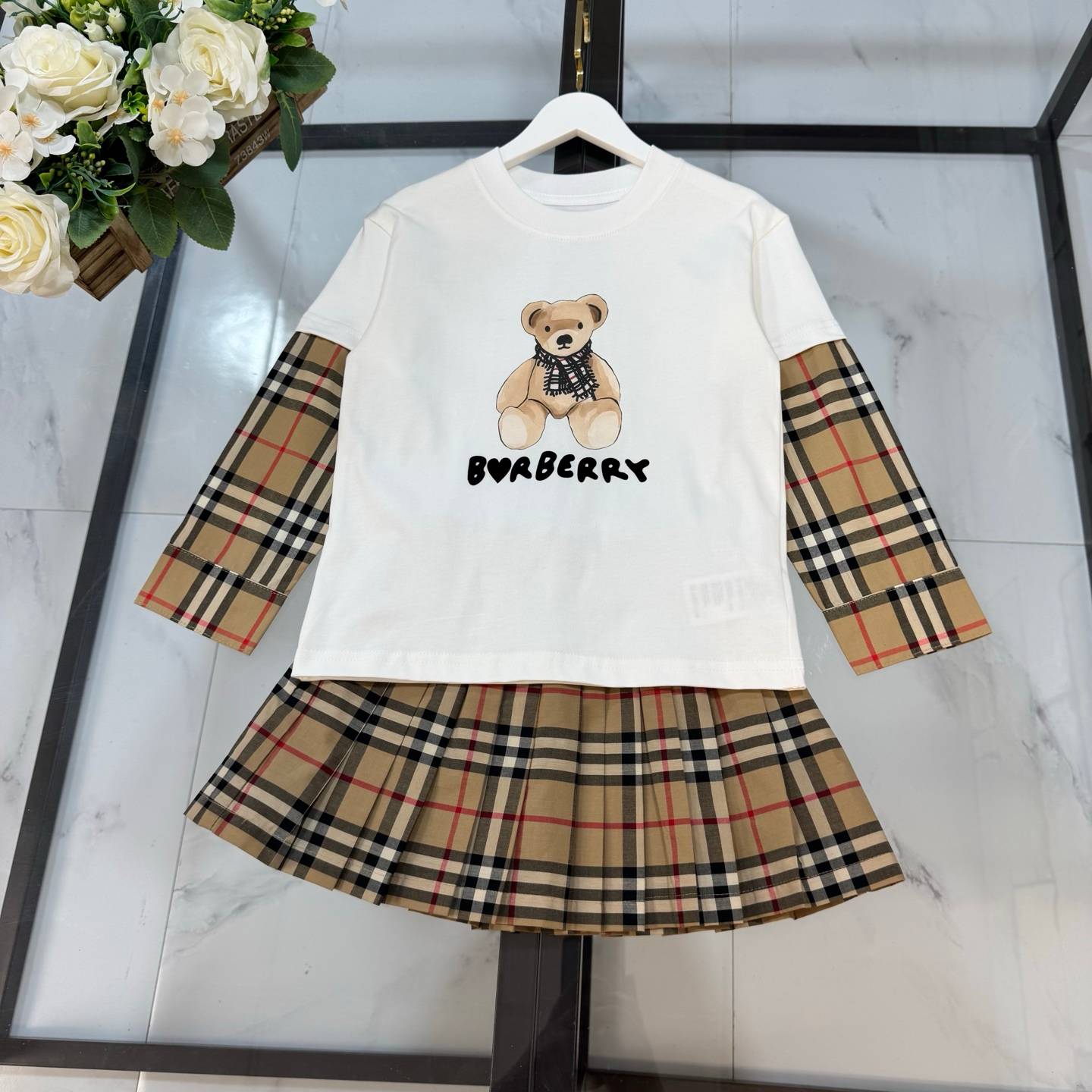 キッズ ボーイズ ガールズ Tシャツ ロンT セットアップ チェック ドット ファッション 通園 通学 デイリー - 画像 9