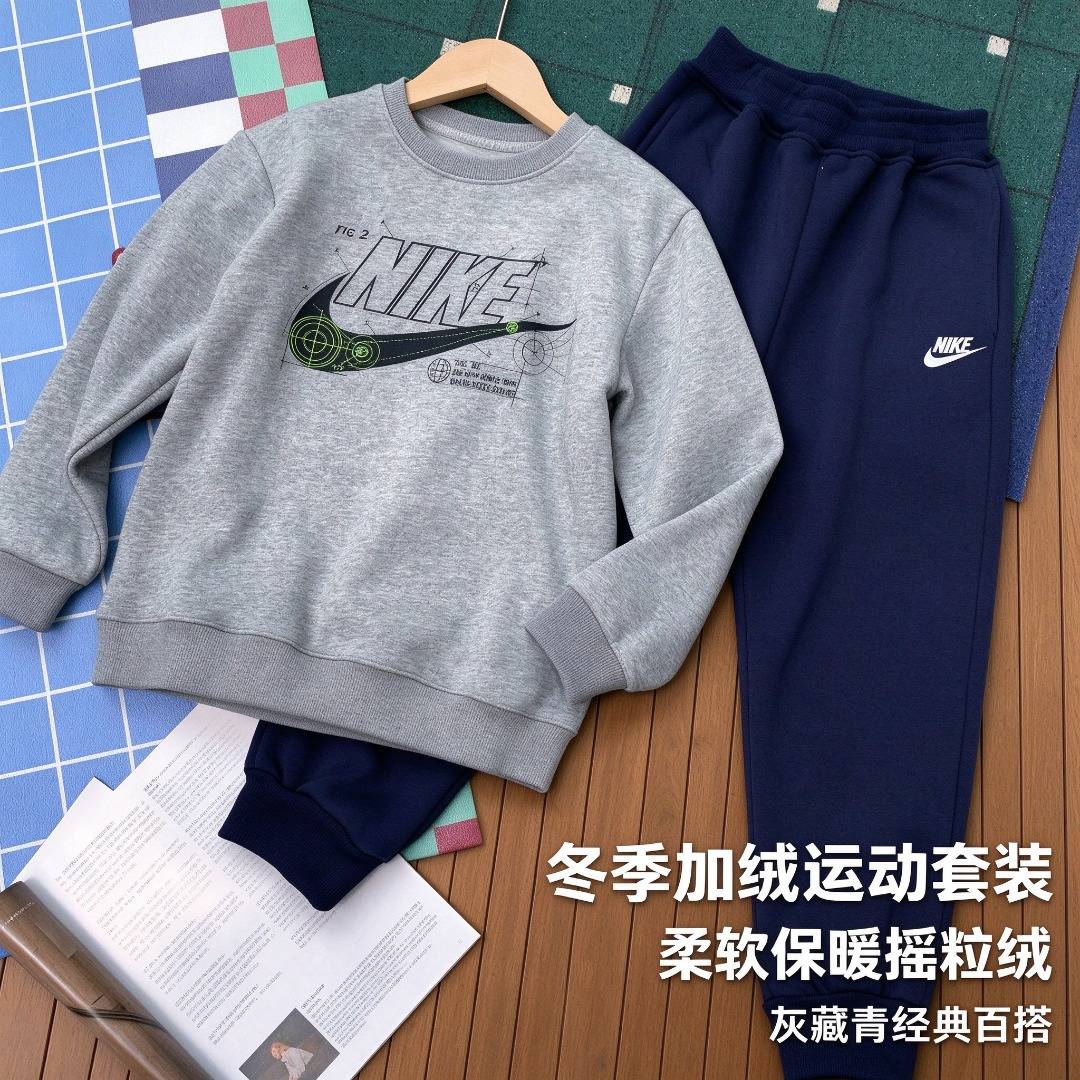 キッズ 男の子 女の子 秋冬 ロンT ジャージ パンツ セットアップ ニット 裏起毛 フリース ポケット付き ゆったり デイリー 通園 通学 ホワイト ブルー