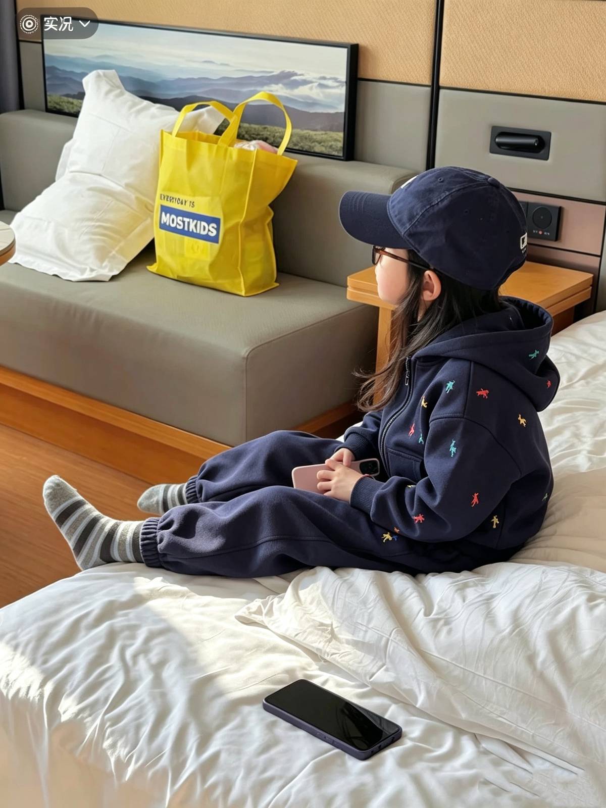 女の子 男の子 キッズ ロンパース 長袖 綿 ボーダー セットアップ 通園 通学 デイリー グレー ブルー - 画像 6