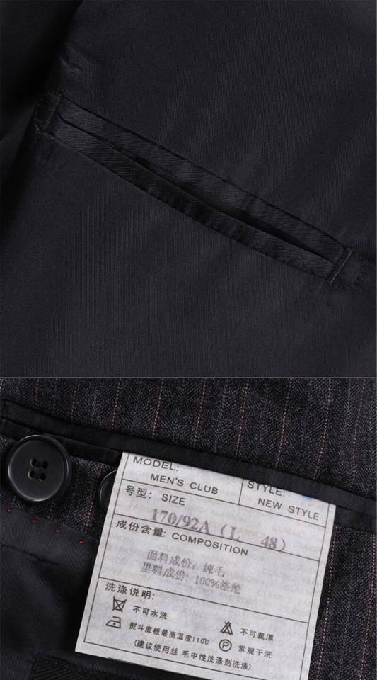 PRADA プラダ テーラードジャケット オーバーサイズ ビッグシルエット ピンストライプ 2B メンズ グレー - 画像 9