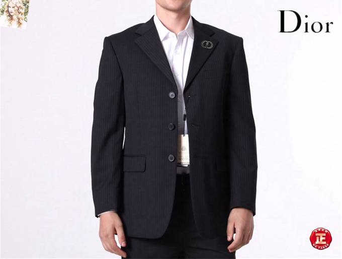 Dior ディオール テーラードジャケット セットアップ メンズ ピンストライプ 2B シングル ブラック
