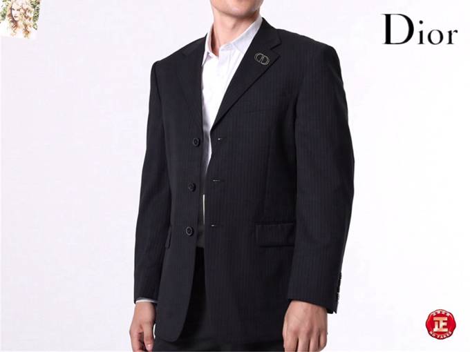 Dior ディオール テーラードジャケット セットアップ メンズ ピンストライプ 2B シングル ブラック - 画像 2
