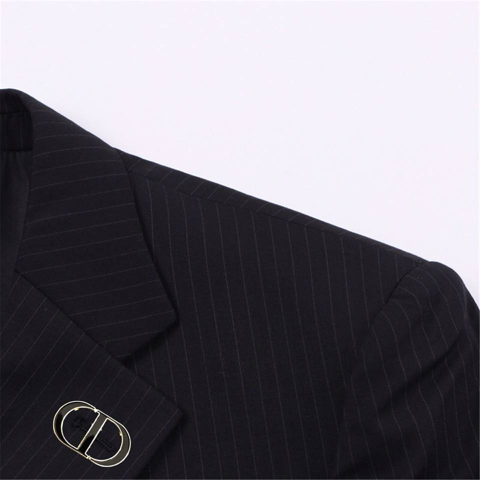 Dior ディオール テーラードジャケット セットアップ メンズ ピンストライプ 2B シングル ブラック - 画像 4