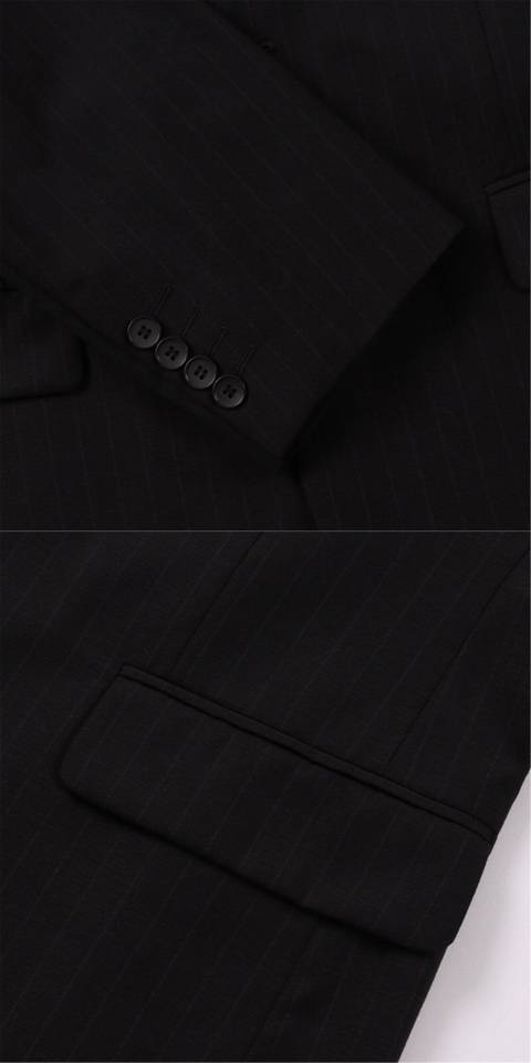 ARMANI アルマーニ テーラードジャケット セットアップ メンズ シングル 2B ブラック チェック柄 - 画像 8