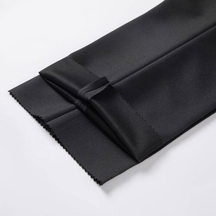 メンズ スーツ 上下セット テーラードジャケット ブレザー シングル 2つボタン グロスリブ メタルボタン メンズ ブラック - 画像 9