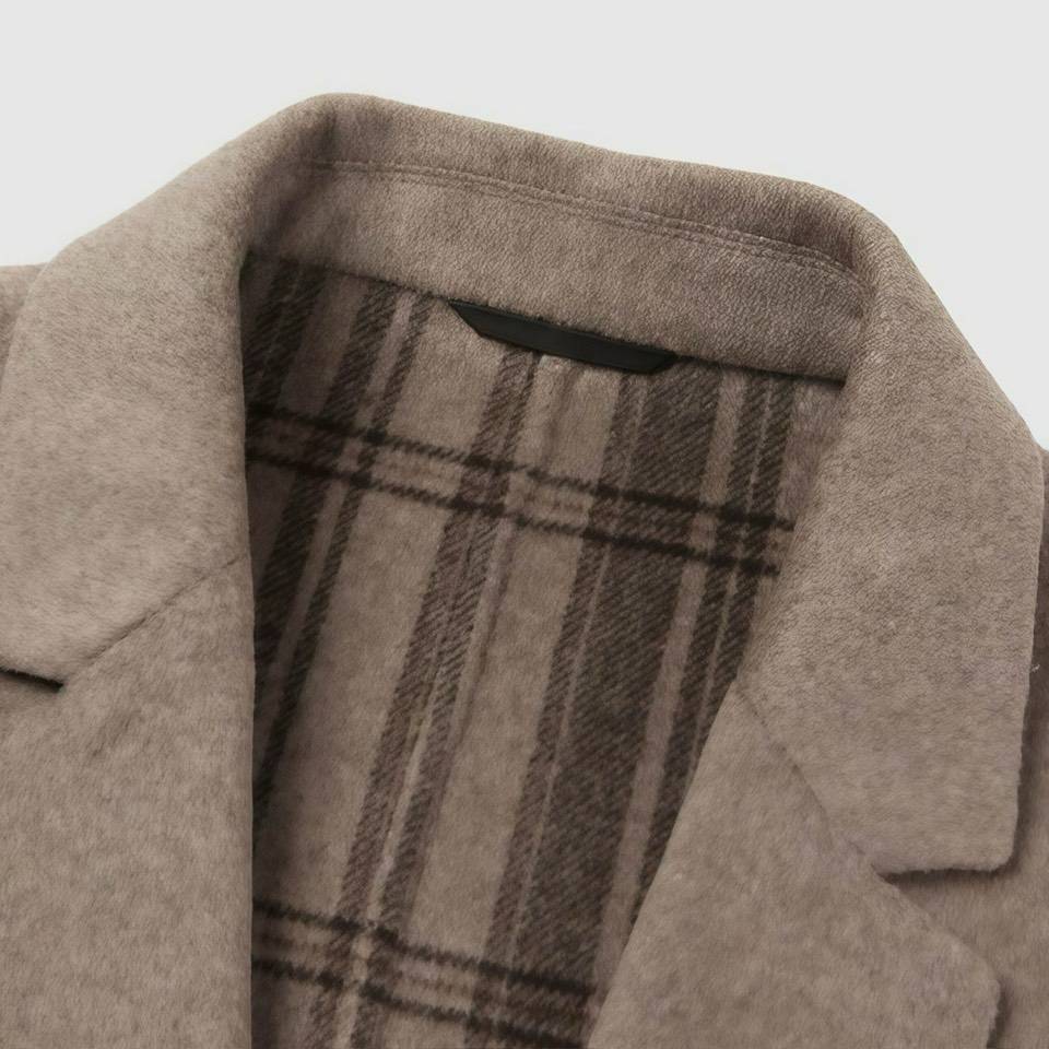 GUCCI グッチ テーラードジャケット オーバーサイズ ビッグシルエット ダブルブレスト 2B 金ボタン ウール混 メンズ ブラウン - 画像 6