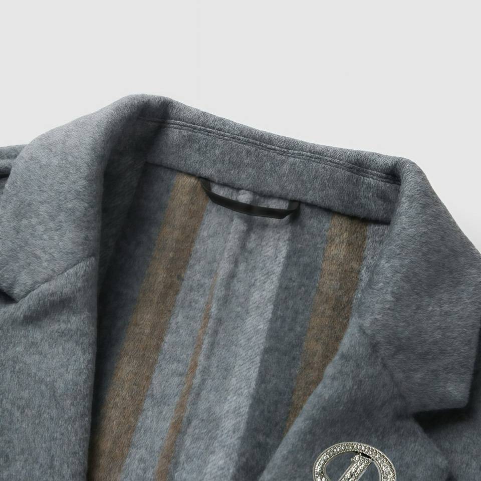 Dior ディオール テーラードジャケット シングル 2B グレー ウール混 メンズ - 画像 3