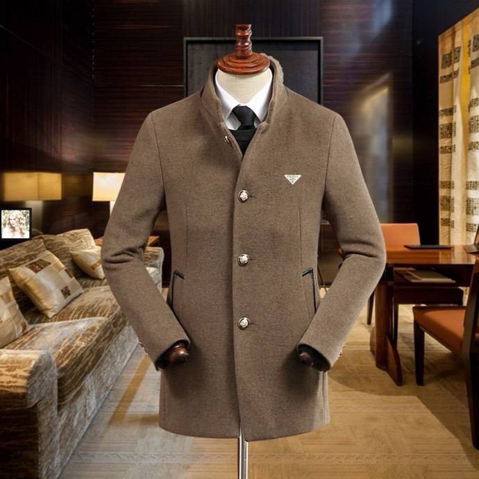 PRADA プラダ テーラードジャケット オーバーサイズ ビッグシルエット メンズ ブラウン
