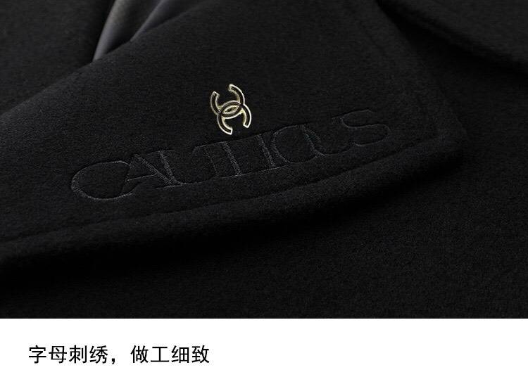 CHANEL シャネル テーラードジャケット オーバーサイズ ビッグシルエット ダブルブレスト ブラック メンズ - 画像 4