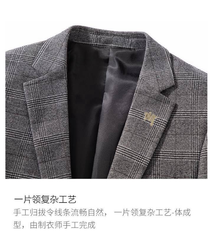 P450 セットアップ テーラードジャケット グレンチェック メンズ ユニセックス ブレザー - 画像 3