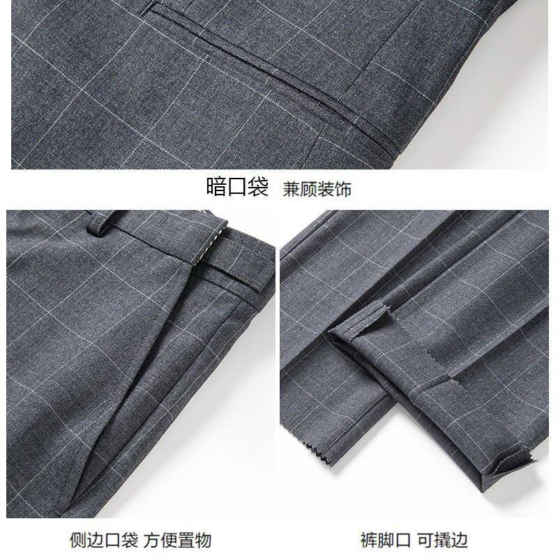 P450 セットアップ テーラードジャケット シングル 2B チェック柄 メンズ ネイビー グレー - 画像 8