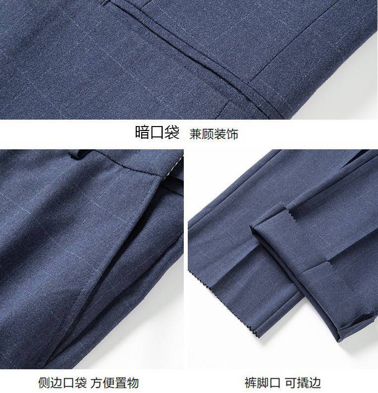 P450 テーラードジャケット セットアップ ビッグシルエット ノッチドラペル 3B チェック柄 メンズ ネイビー - 画像 7
