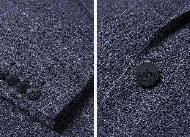 FENDI フェンディ セットアップ テーラードジャケット ブレザー 2B 3ピーススuits ワイドパンツ グレンチェック メンズ ネイビー - 画像 5