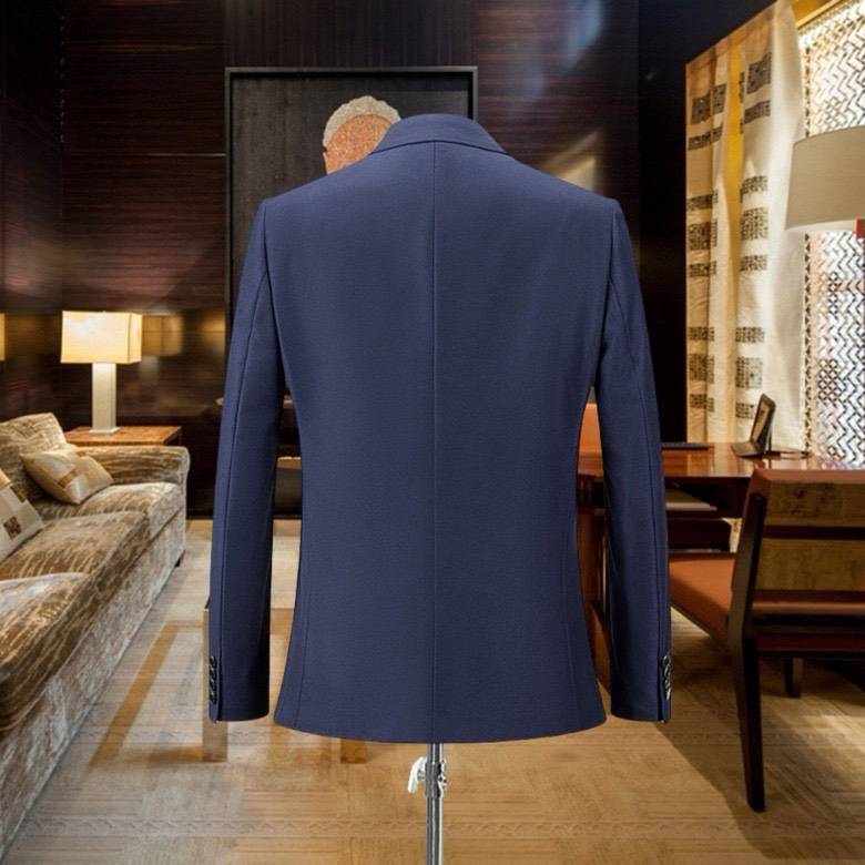 FENDI フェンディ セットアップ テーラードジャケット ブレザー シングル 2B メタルボタン ネイビー - 画像 2