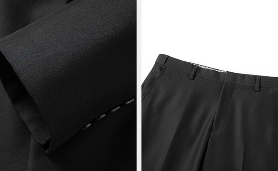 YSL イヴ サンローラン スーツ 上下セット テーラードジャケット シングル 2B メンズ ブラック - 画像 7