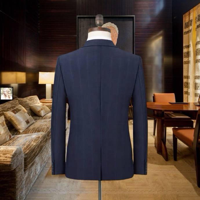 BURBERRY バーバリー セットアップ テーラードジャケット シングル 2B ネイビー メンズ - 画像 2