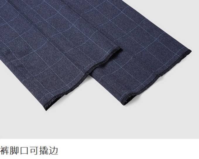 セットアップ テーラードジャケット シングル 2B ブレザー ファイブボタン グレンチェック 深藍グレー メンズ - 画像 8