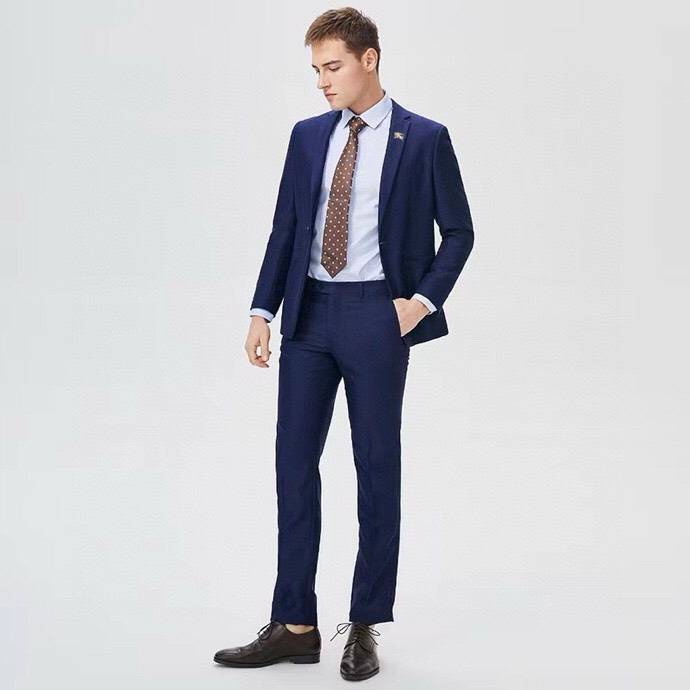メンズ テーラードジャケット セットアップ シングル 2B メンズ ネイビー ビジネススーツ
