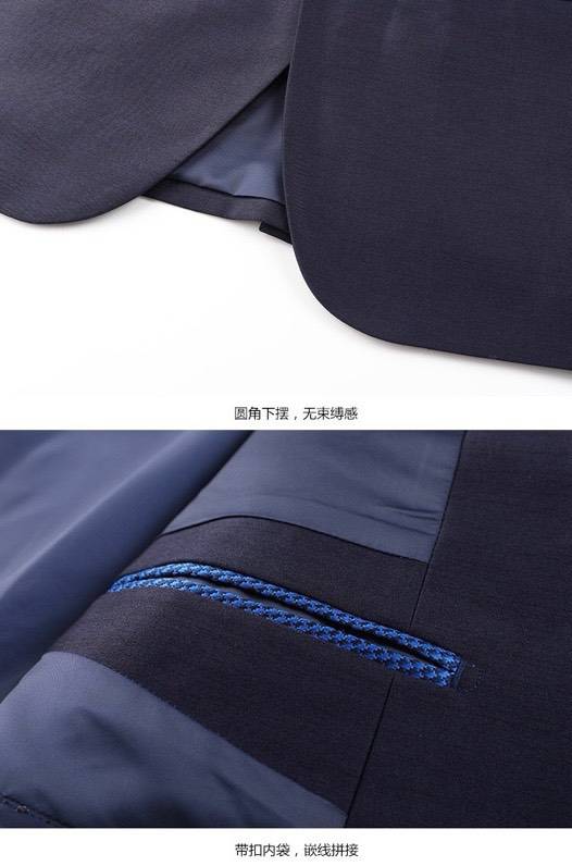 メンズ テーラードジャケット セットアップ シングル 2B ブレザー ネイビー メンズ - 画像 6