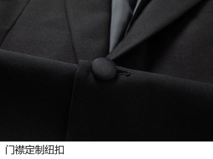 メンズ テーラードジャケット セットアップ シングル 2B ブラック ユニセックス - 画像 4