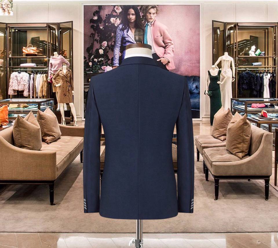 BURBERRY バーバリー セットアップ テーラードジャケット シングル 2B ネイビー メンズ - 画像 2