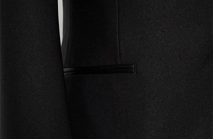 メンズ テーラードジャケット セットアップ シングル 2B ブラック オーバーサイズ ビッグシルエット メンズ - 画像 6