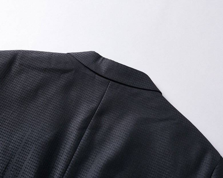 ARMANI アルマニ セットアップ テーラードジャケット シングル 2B 金ボタン メンズ ブラック - 画像 5