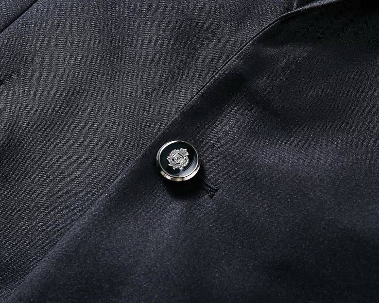 ARMANI アルマニ セットアップ テーラードジャケット シングル 2B 金ボタン メンズ ブラック - 画像 8